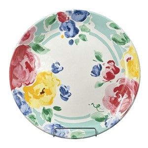 Porta Romance by Ken Cornett Bright Floral Chop Plate Serving Platter Charger